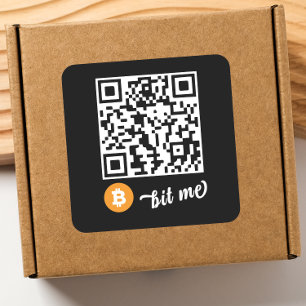 Autocollant de code QR de portefeuille Bitcoin (BT