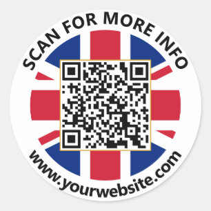 Autocollant de code QR du Royaume-Uni moderne Drap