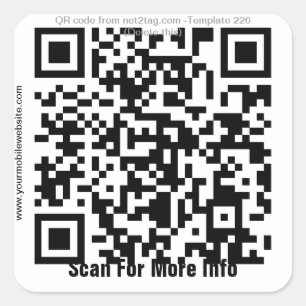 Autocollant de code QR personnalisé (modèle de cod