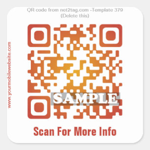 Autocollant de code QR personnalisé (modèle de cod