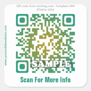 Autocollant de code QR personnalisé (modèle de cod