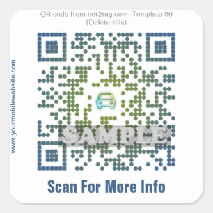 Autocollant de code QR personnalisé (modèle de cod