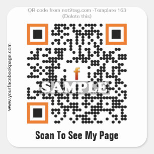 Autocollant de code QR personnalisé (modèle de cod