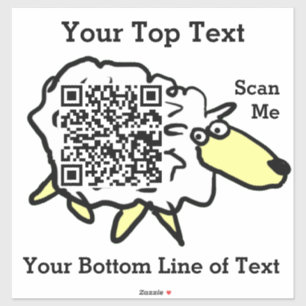 Autocollant de code QR Sheep Fun