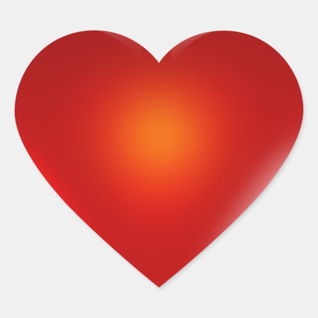 Autocollant de coeur brillant (Devant)