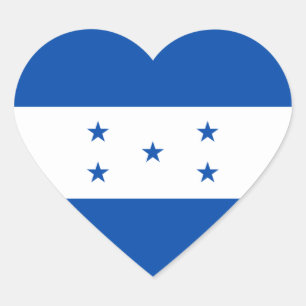 Autocollant de coeur de drapeau du Honduras