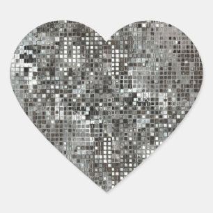 Autocollant de coeur de paillettes