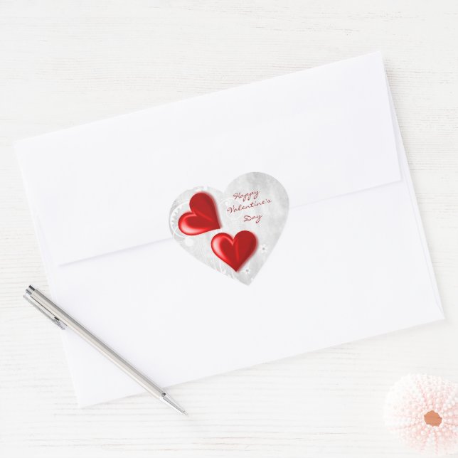 Autocollant de coeur de Saint-Valentin (Enveloppe)