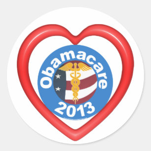 Autocollant de coeur d'Obamacare