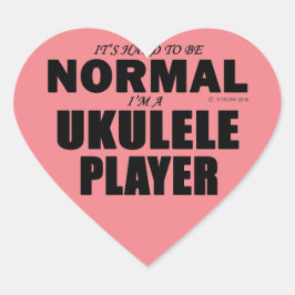 Autocollant de coeur du lecteur Ukulele normal