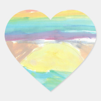 autocollant de coeur étoilé