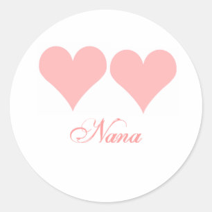 Autocollant de coeur rose Nana