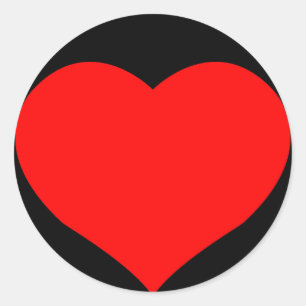 autocollant de coeur rouge