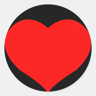 autocollant de coeur rouge