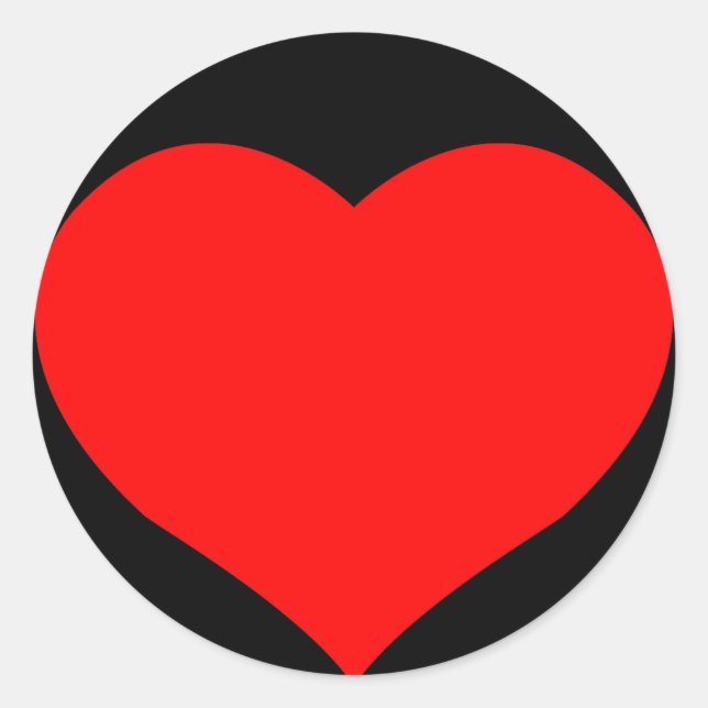 autocollant de coeur rouge (Devant)