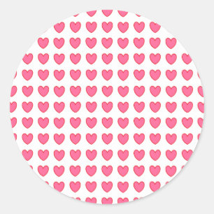 Autocollant de coeurs de polka