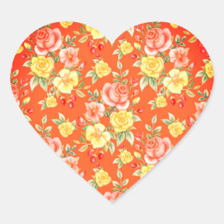 AUTOCOLLANT DE COEURS ET DE FLEURS PERSONNALISABLE