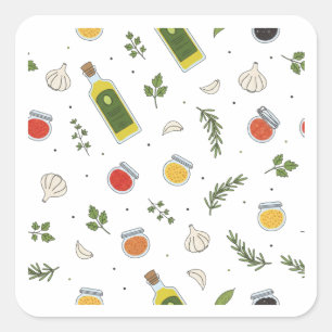 Autocollant de conception de motif d'herbes et d'é