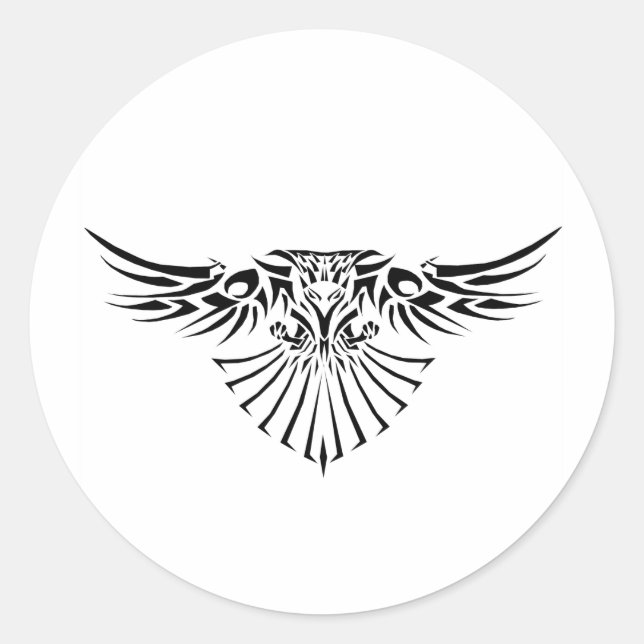 Autocollant de conception de tatouage Hawk Tribal (Devant)