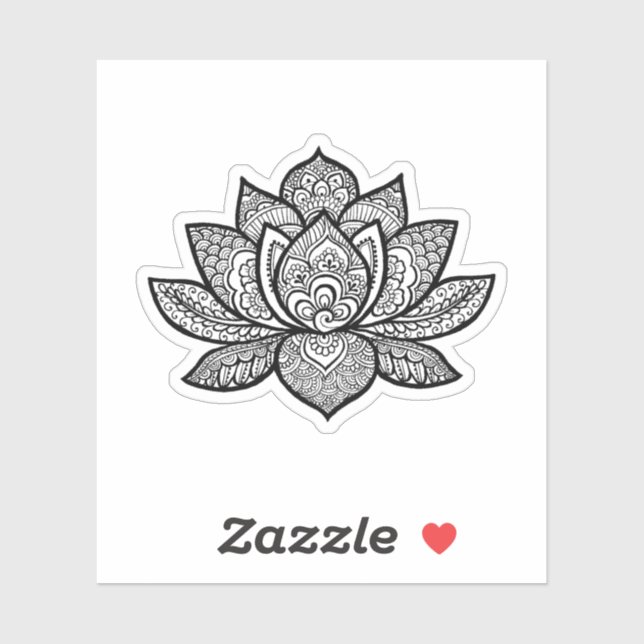 Autocollant de conception de tatouage Lotus Flower (Feuille)
