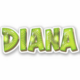 Autocollant de conception Kiwi Diana Name Sticker