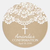 Autocollant de confirmation de dentelle Vintage Kr