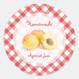 Autocollant de confiture d'abricot