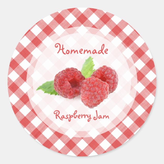Autocollant de confiture de framboise (Devant)