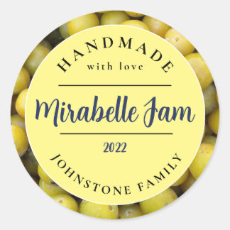 Autocollant de confiture de mirabelle personnalisa