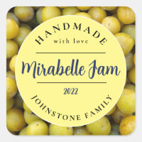 Autocollant de confiture Mirabelle personnalisable
