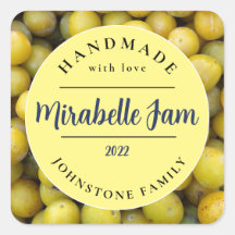 Autocollant de confiture Mirabelle personnalisable