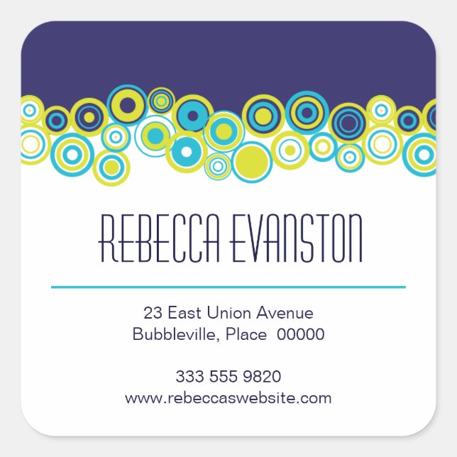 Autocollant de contact personnel Effervescence (Devant)