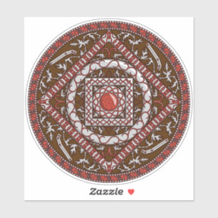 Autocollant de contour Aries Mandala