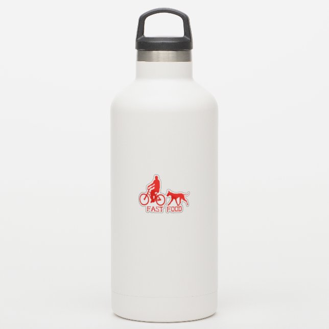 Autocollant de contour drôle Grand Danois (Bouteille d'eau)