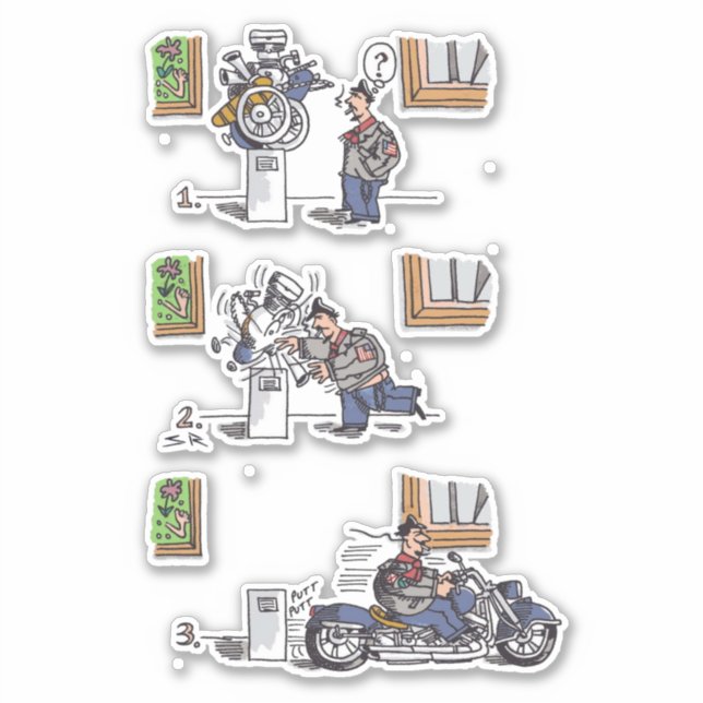 Autocollant de contour du vélo au musée (Devant)