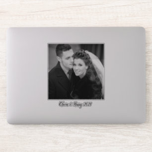 Autocollant de contour photo de mariage personnali