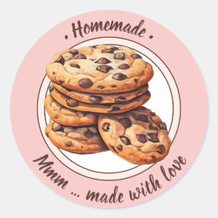 Autocollant de cookies d'aquarelle texte personnal