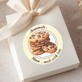 Autocollant de cookies d'aquarelle texte personnal
