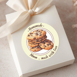 Autocollant de cookies d'aquarelle texte personnal