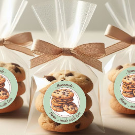 Autocollant de cookies d'aquarelle texte personnal