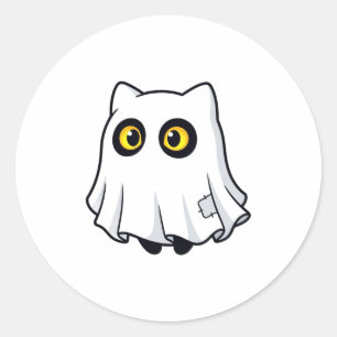 Autocollant de costume d'Halloween de chat fantôme