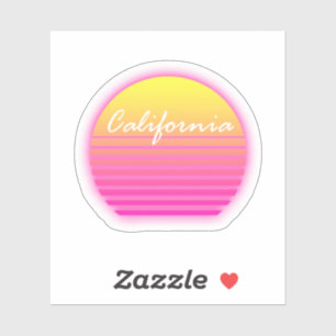 Autocollant de coucher du soleil de la Californie
