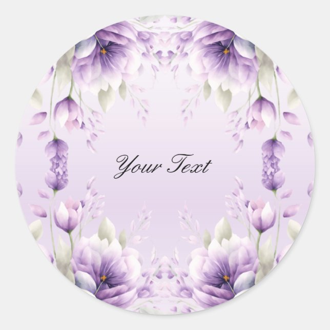 Autocollant de couleur d'eau violet (Devant)