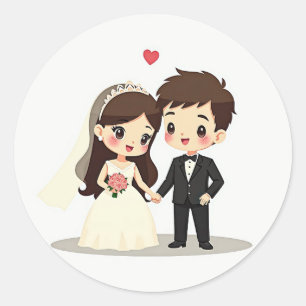 Autocollant de couple pour le jour du mariage