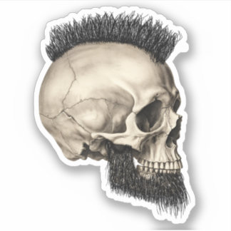 Autocollant de crâne coupé