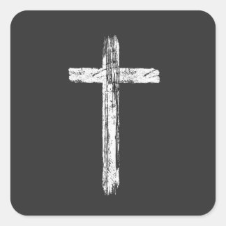 Autocollant de croix Grunge chrétien