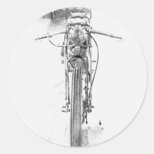 Autocollant de croquis de moto