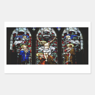 Autocollant de crucifixion (verre souillé)
