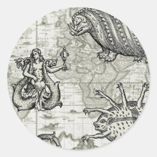 Autocollant de cryptozoologie antique