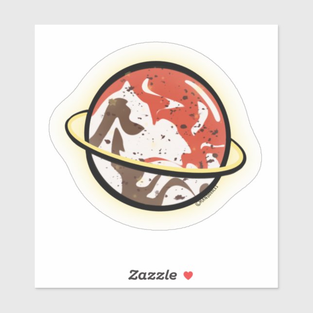 autocollant de découpe personnalisée Planète (Feuille)